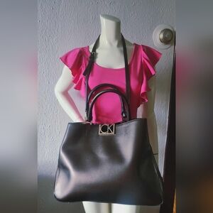 Calvin Klein Leather Tote Bag